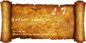 Lefler Tamás névjegykártya